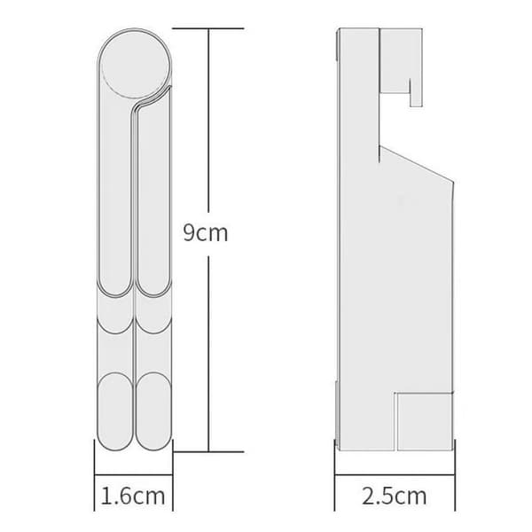 Foldbart skrivebordsstativ til telefon og tablet, justerbart, 10,2-26,7 cm, sort