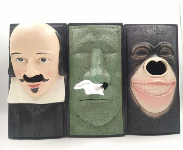 Retro Resin Servietbeholder Papir Cover Etui Rektangulær Servietholder