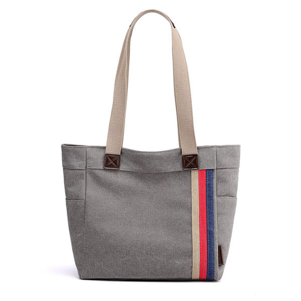 1 stk lerrets tote bag for kvinner topphåndtak veske skulder veske