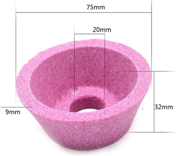 Skålformet diamantslipehjul, konisk kopp slipeskive krom