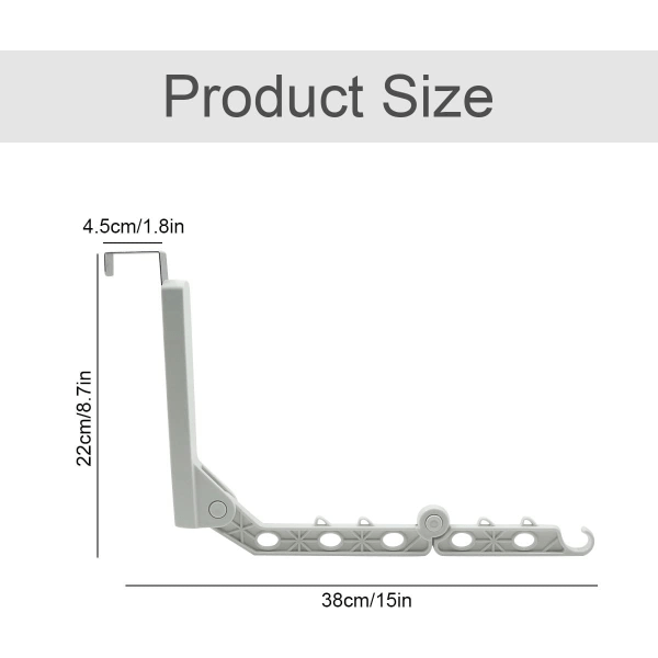 Sammenklappelig dørhængende tøjstativ - Dørtøjsstang, Mod