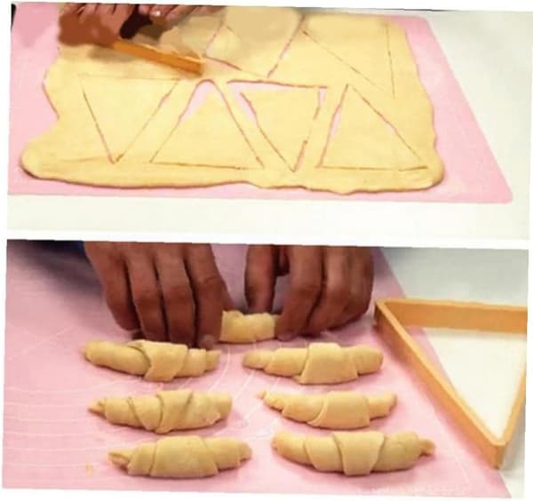 Plast Croissant-kuttere Brødform Dessert Stempel Rull Maker