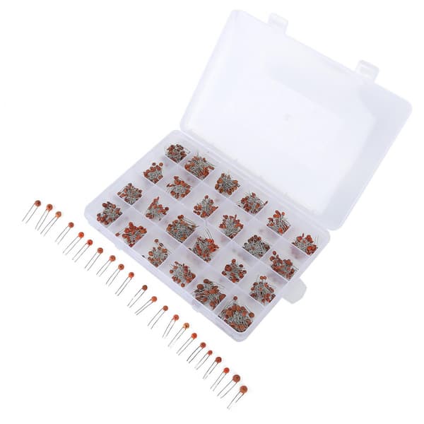 Keramisk kondensator sortiment 960 st MultiLayer 50V Lätt att bära DIY-kit
