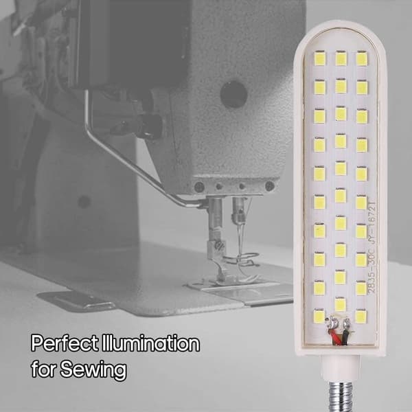 6W LED symaskinlampe fast base fleksibel slange gåsehals De