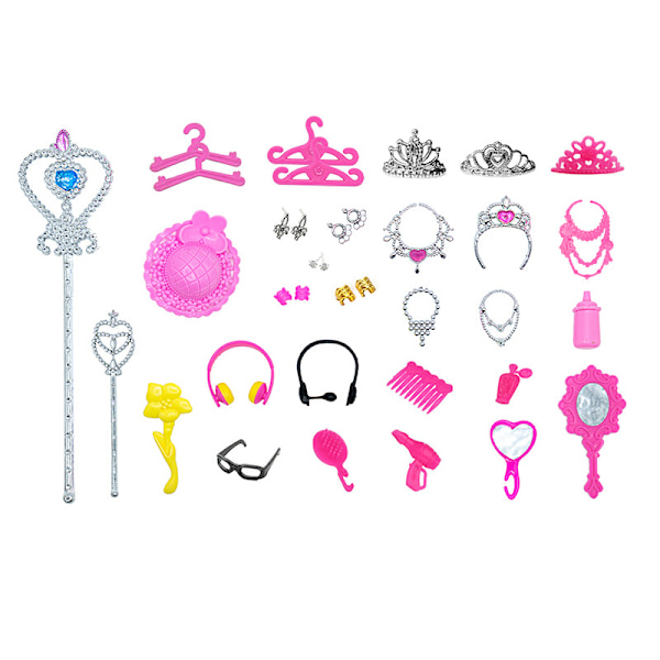 131-osainen Barbie-nuken 30 cm vaatteet kengät