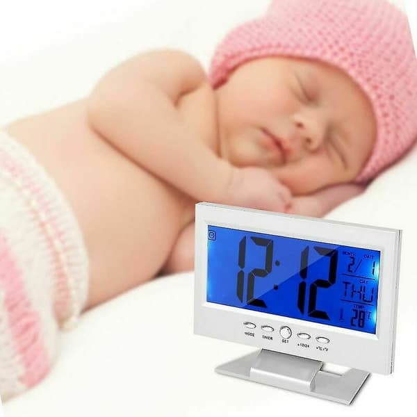 Digital klocka Multifunktionell kalender Skrivbord Digital LCD Alarm