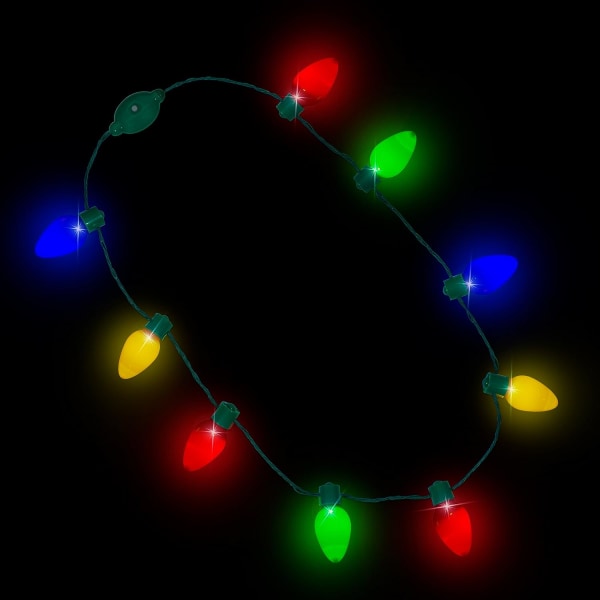 LED lys op julepære halskæde Party favoriserer Ugly Xmas Party