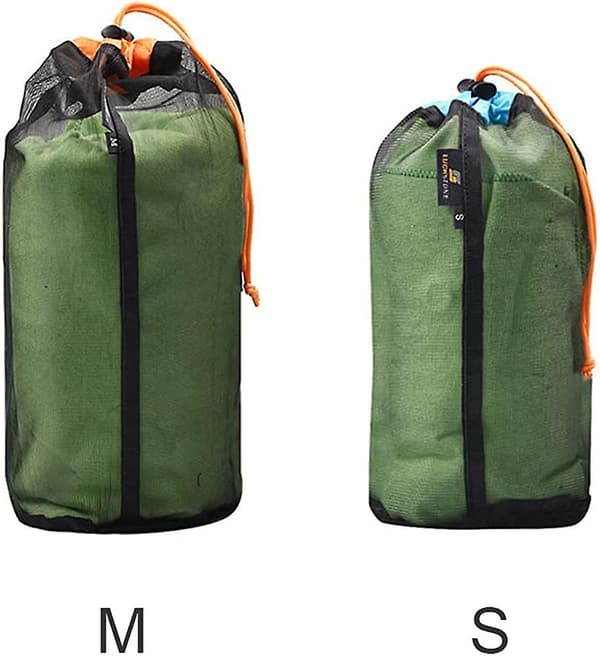 Nylon opbevaringspose med snørelukning, holdbar netpose, lille rejsepose