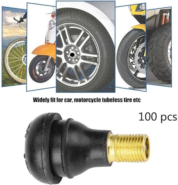 100 st Däckventiler Snap-in Däckventil Däckventilstam Bil Motorcykel