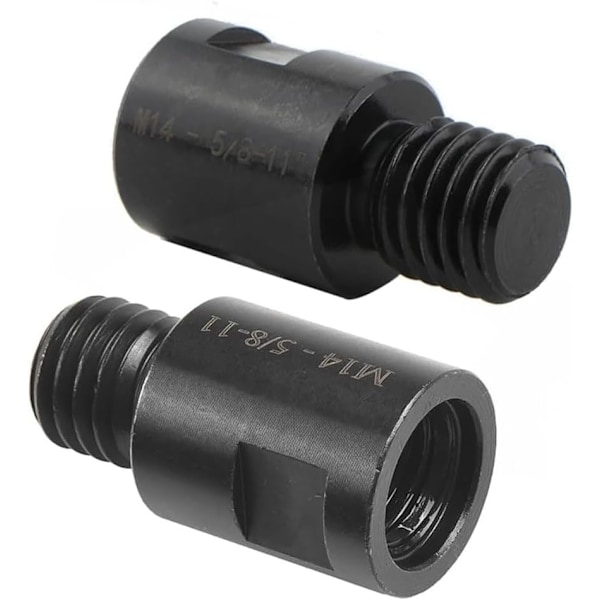 2 STK 5/8\"-11 Han Gevind til M14 Hun Adapter Vinkelsliber Adapter Konverter M14 til 5/8\"-11 Vinkelsliber Poleringsmaskine Gevindforlænger Skaft Konverter