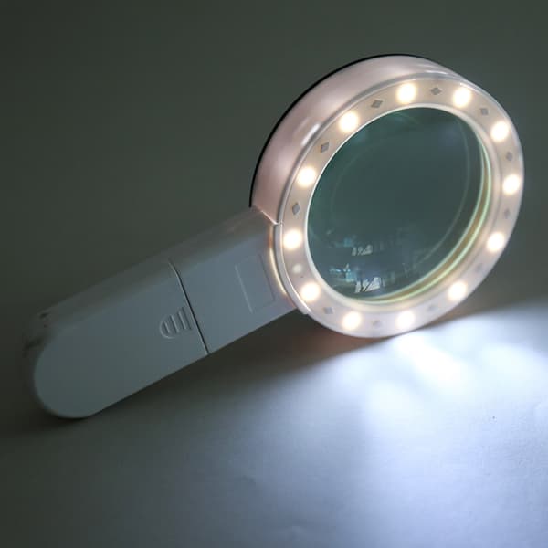 Förstoringsglas med LED-ljus, 30X dubbelglaslins Handhållen I
