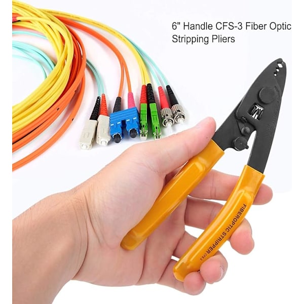 Fiberoptisk afisoleringstang, 2-huls ergonomisk kabelstripper