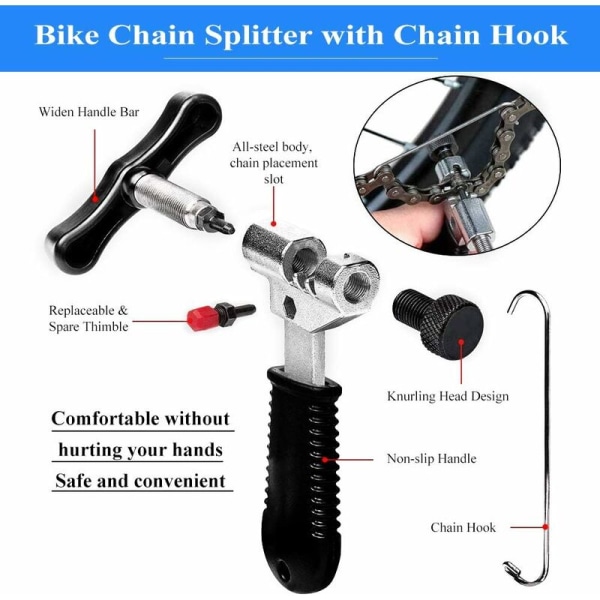Bike Chain Tool + Bike Link Plier + Chain Checker + Bike Chain Quick Release Cli