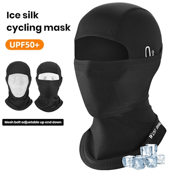 Cykelhjelm Støvbeskyttelse Solbeskyttelse Anti-uv Blød Åndbar Is Følelse Solskærm Fuld Beskyttelse Ansigt Hætte Cykling Hals Wrap