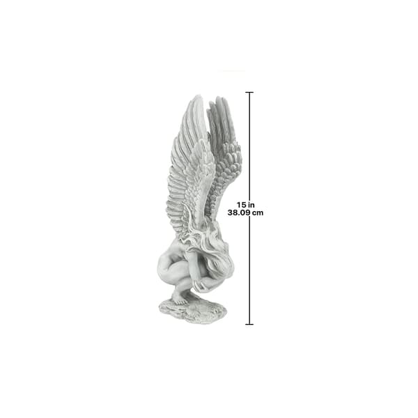 Engel Minde og Forløsning Religiøs Have Statue, Polyresin