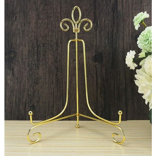 10 tommer guld staffeli pladeholder dekorative display standere til Ph
