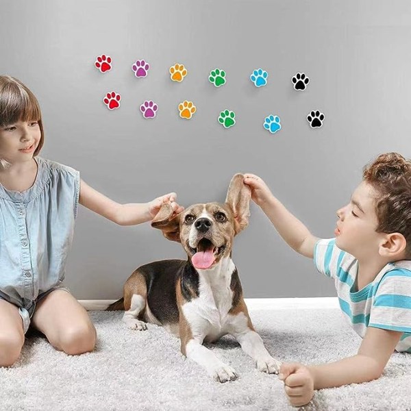 Paw Prints Animal Stickers 1000 stk 1'' etiketter, 2 ruller, hundepoteprint til børn,