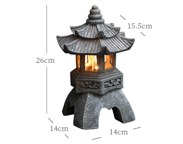 Solcelledrevet Pagode Lygte Statuer Pagode Lys Have Ornament