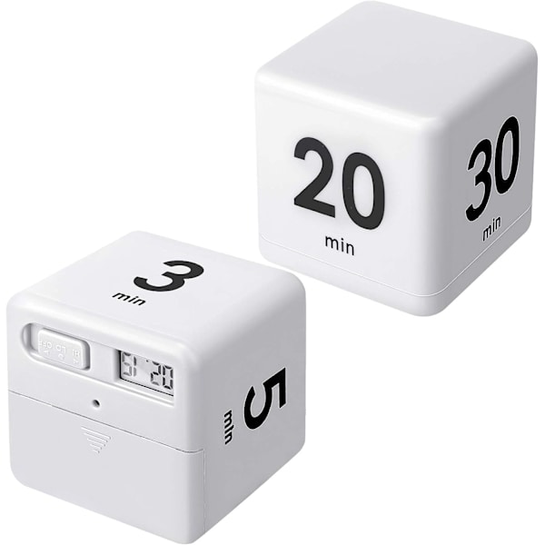 2 stk. terningtimer med tyngdekraftsensor, flip-timer, minutt