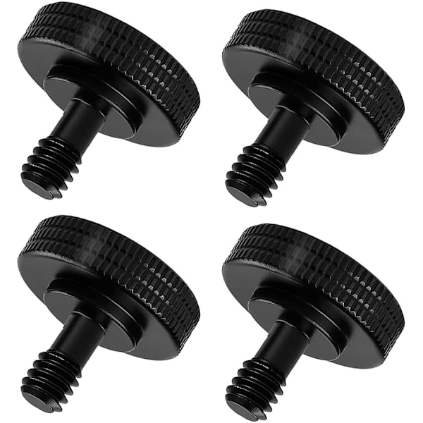 4 kpl 1/4\" urosäätöruuviadapteria, uros 1/4\" naaras 1/4\", 1/4\" ruuvi, yhteensopiva DSLR-kameroiden ja videokameroiden kanssa