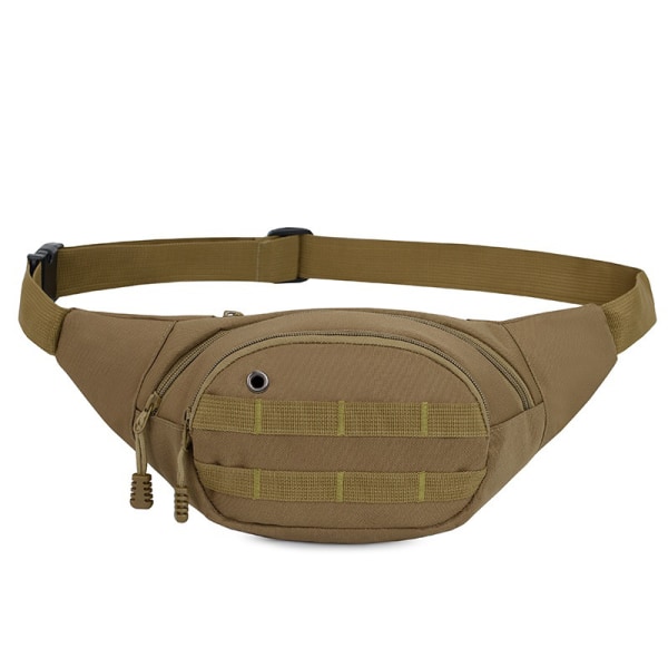 Taktisk midjeväska, 900D nylon Oxford vattenavvisande utomhus EDC bältesväska Utility midjeväska utomhus bumbag (Khaki)