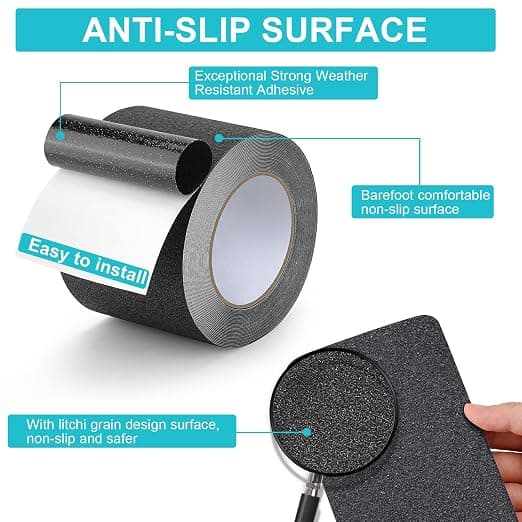 Antislip-tejp för trappor, 10 cm x 5 m, säkerhetstejp, halkfri trappsteg