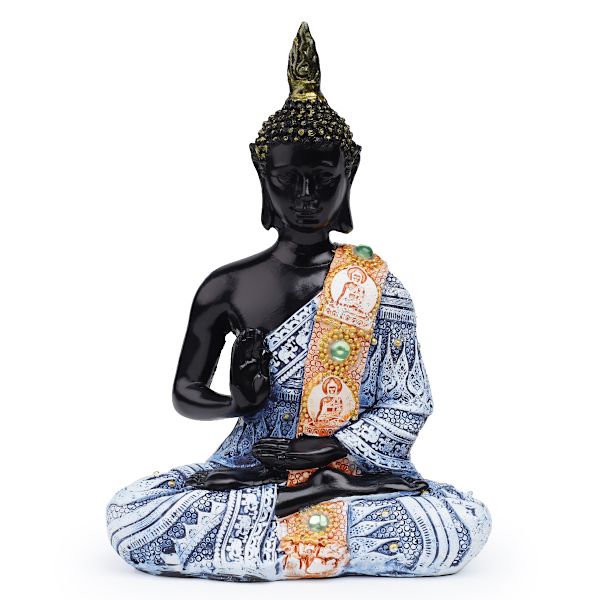 Buddha-staty, inredning av fred och harmoni, 9,6 * 6 *