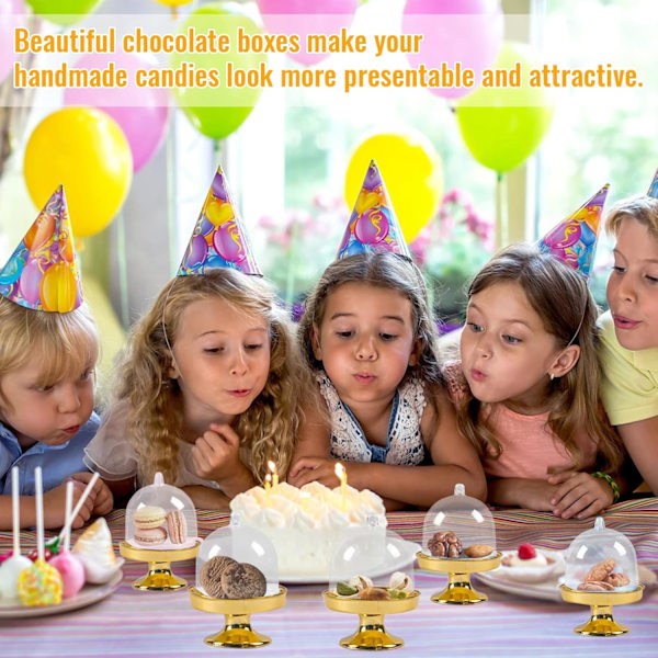12 Stk. Mini Kageopsats, Mini Cupcake Opsatser med Kuplåg, Mini Displays i Plast, til Chokolade, Ost, Kokosmakroner, Romkugler