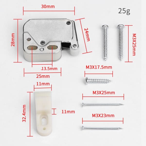 Mini Touch Latch Latch Push Latches for Kjøkken Skap Møbler