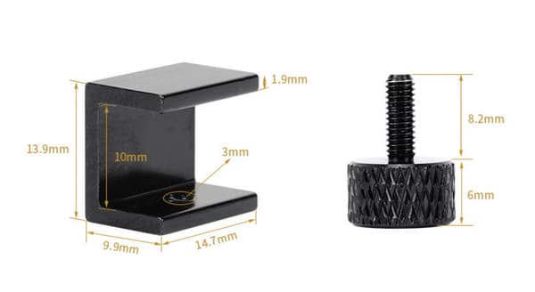 Stykker 3D Printer Seng Klips, 3D Printer Glas Seng Klemme Tilbehør til Ender 3s 3 Pro, 5 Pro, CR-20 Pro, CR-10S Pro