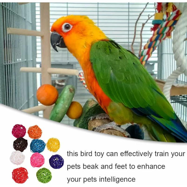 Puresu Lelut Puresu Pallo Puresu Pallo Lelut Sepak Puresu Lelut Papageijoille Rakastajalinnut Papageijat Rakastajalinnut DIY Tarvikkeet 10kpl Ole Bird Lelut (Satunnainen Väri)
