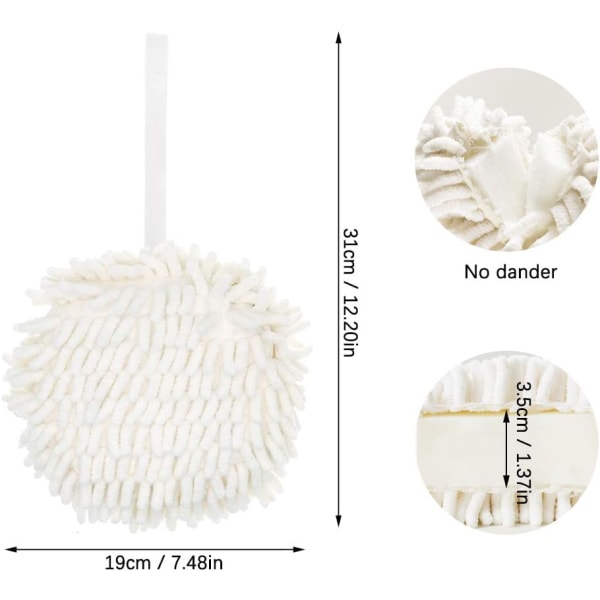 4 Chenille håndklæder Kugle af håndklæder Coral Mikrofiber Vandabsorberende