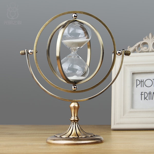 Metall Timglas Timer Glas Timer Sand Glas En Timme Vintage Liv