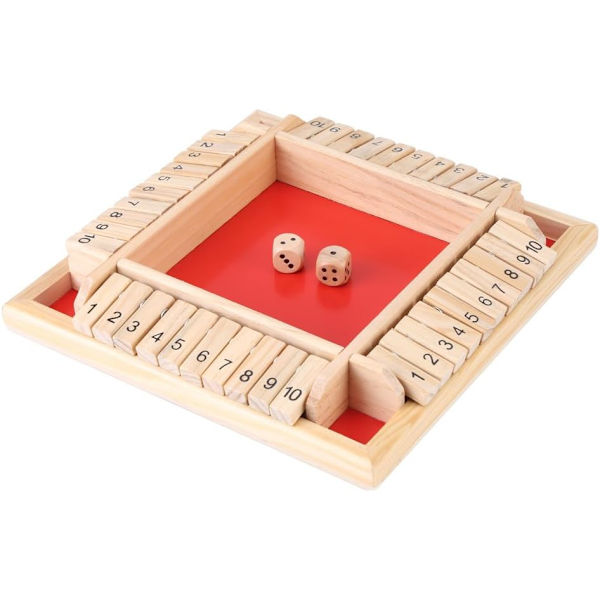 Mini Shut The Box: 4 pelaajan lautapeli - Juomapelit - Juhlapeli