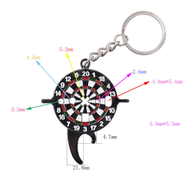 Nøkkelring Dartnøkkel Verktøy Stram Til Dartpiler Skaft Ølflaskeåpner