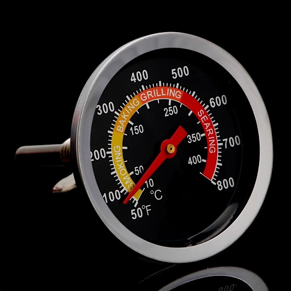 BBQ-termometer i rostfritt stål Grilltermometer Röktermometer Temperaturmätare 10-400°C Rostfritt stål