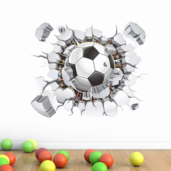 En uppsättning 3d fotboll väggdekal Väggdekal Väggdekoration