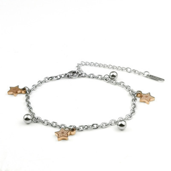 Rustfrit stål Kærlighed til dyr Klokke Charm Anklet Fodkæde Adj