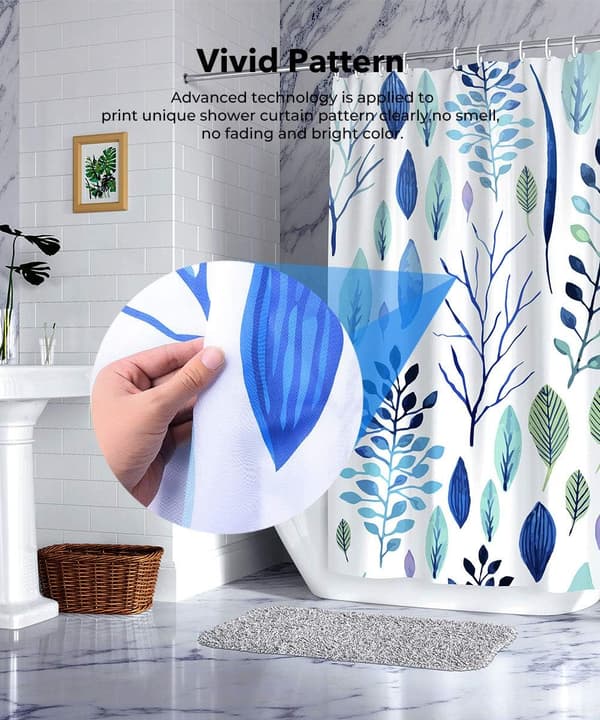 Blomstrede bruseforhæng, bruseforhæng, blad, bruseforhæng