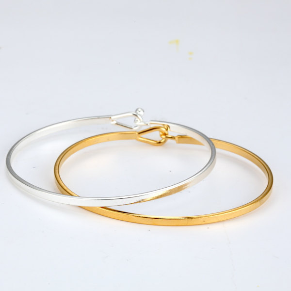 Fint armbånd i guld til kvinder - simpelt, delikat, tyndt armbånd med manchet