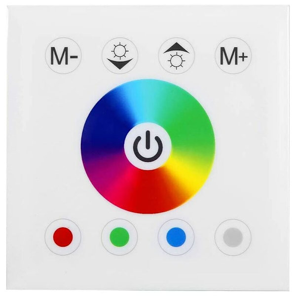 Fjärrkontroll för väggpanel, RGBW LED-pekskärmskontroll med färgdimmer