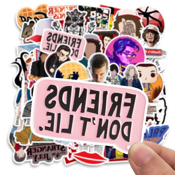 Hienoja tarroja! 50 pienen Stranger Things -tarran setti - HD ja