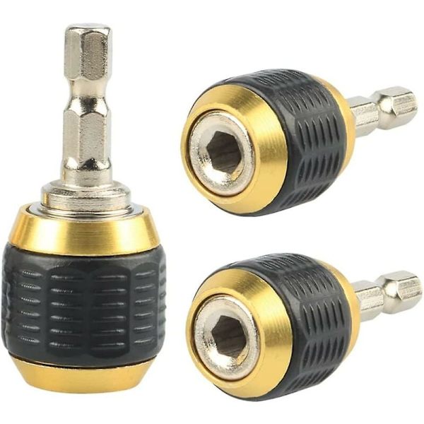 3 stk Drill Chuck Universal 1/4\" Hex Håndtak Retractable Drill Chuc