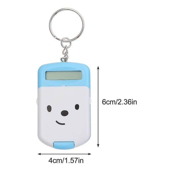 Elev Smiley Face Emoji Biscuit Mini Lommeregner Plastik Nøglering