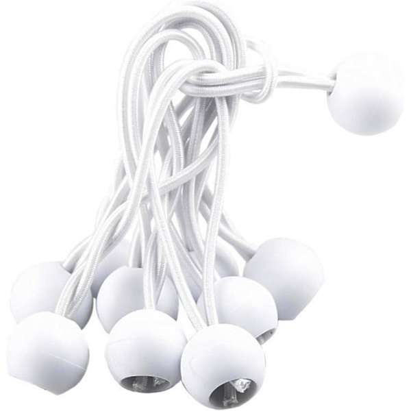 Set med 75 elastiska spännband med kulor