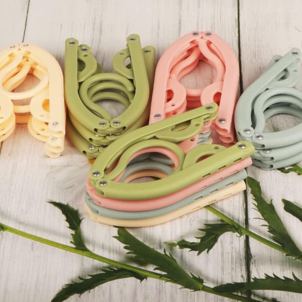 20 Foldbare bærbare rejsehængere, pladsbesparende plastik tøj