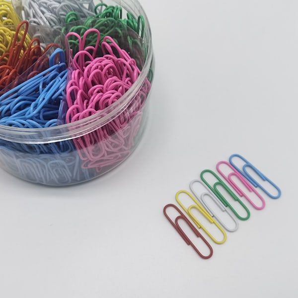 Kontorklips, 50mm store clips, holdbare og rustfarvede papirclips, belagt metal papirclips til kontor- og skoleorganisation