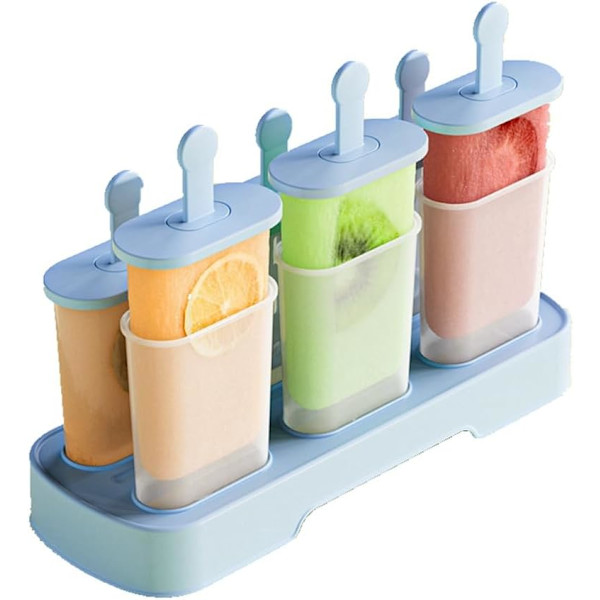 Popsicleforme 6 stk. - Nem at frigøre ispindeforme