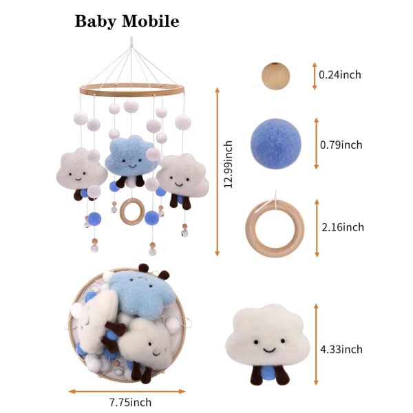 Mobiles de lit de bébé Mobiles de lit de bébé rotatifs