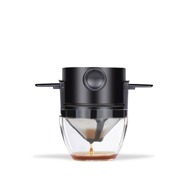 Kaffe Filterholder Cafe Permanent Gjenbrukbar Med Dobbel Filterholder I Rustfritt Stål 1-2 Kopper